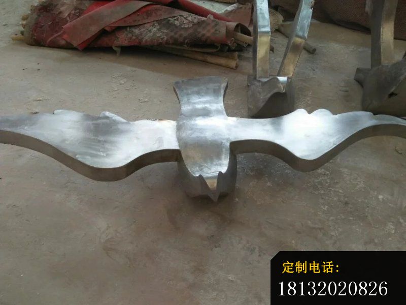 不锈钢鸽子雕塑抽象动物雕塑 (2)_800*600