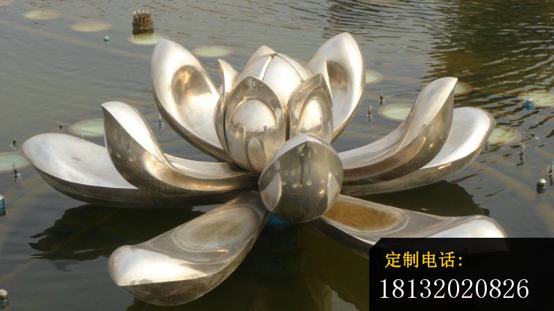 不锈钢莲花雕塑广场景观雕塑 (3)_800*450
