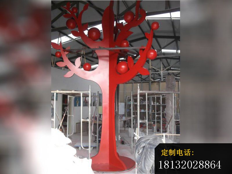 不锈钢发财树雕塑，不锈钢抽象树雕塑_800*600