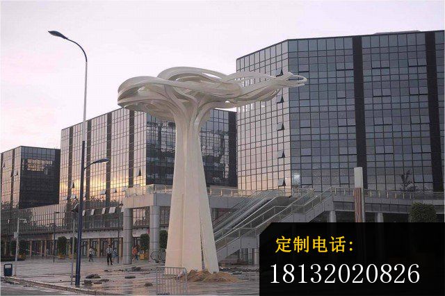 不锈钢祥云雕塑商业街标志雕塑 (1)_640*426
