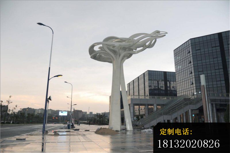 不锈钢祥云雕塑商业街标志雕塑 (3)_800*532