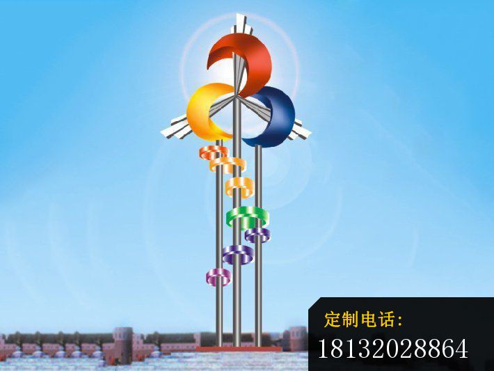 不锈钢广场雕塑，简单雕塑_710*533