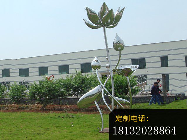 不锈钢荷花雕塑，不锈钢莲花雕塑_638*479