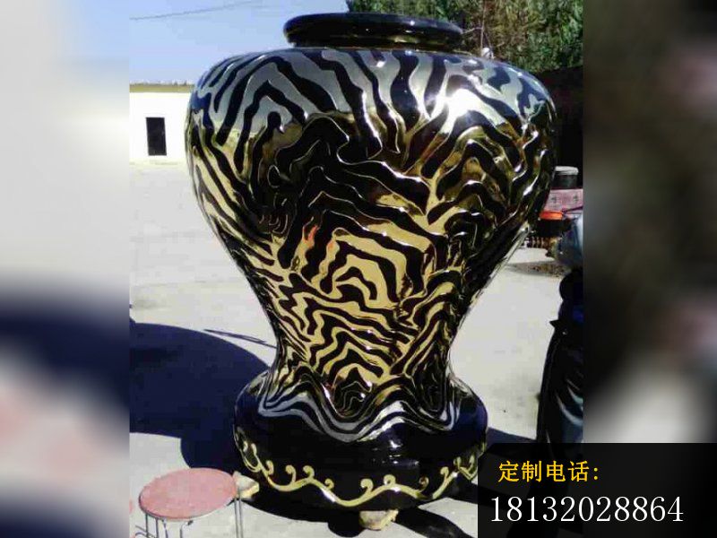 不锈钢花瓶雕塑，广场花瓶不锈钢雕塑 (2)_800*600
