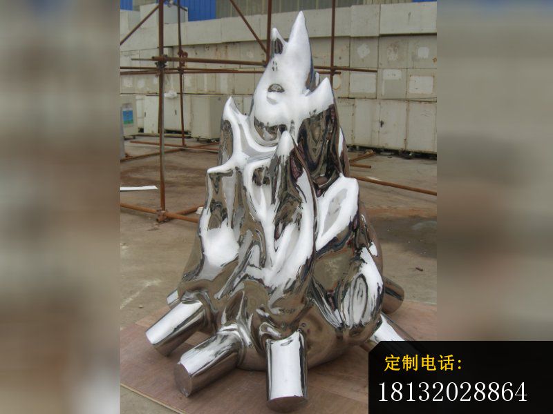 不锈钢火焰雕塑，不锈钢抽象雕塑_800*600