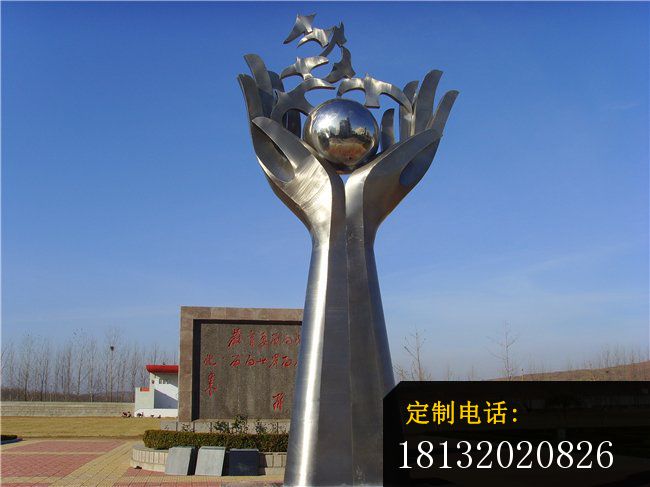 放飞雕塑公园不锈钢雕塑_650*487
