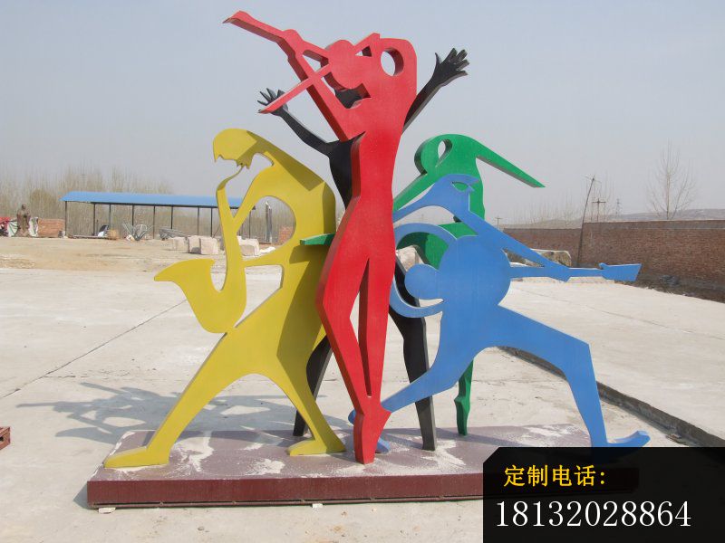 不锈钢乐队雕塑抽象乐队雕塑_800*600