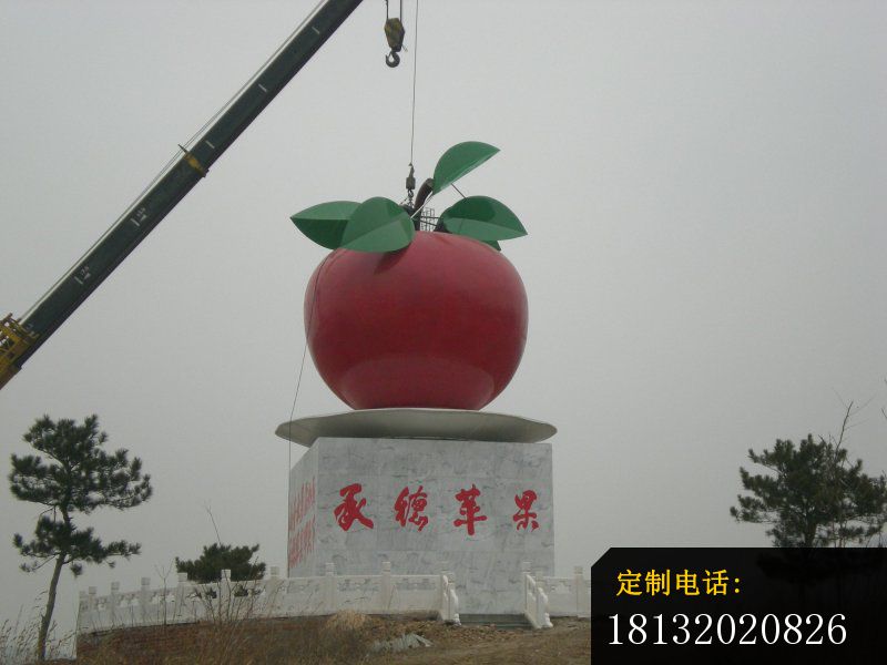 红苹果雕塑不锈钢水果雕塑_800*600