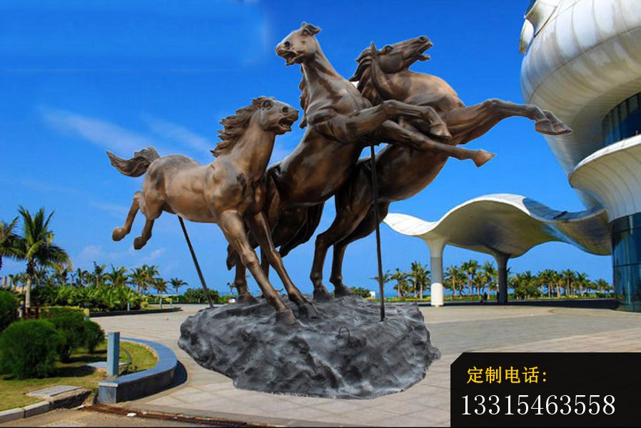奔跑的马铜雕，广场铜雕马 (2)_898*600