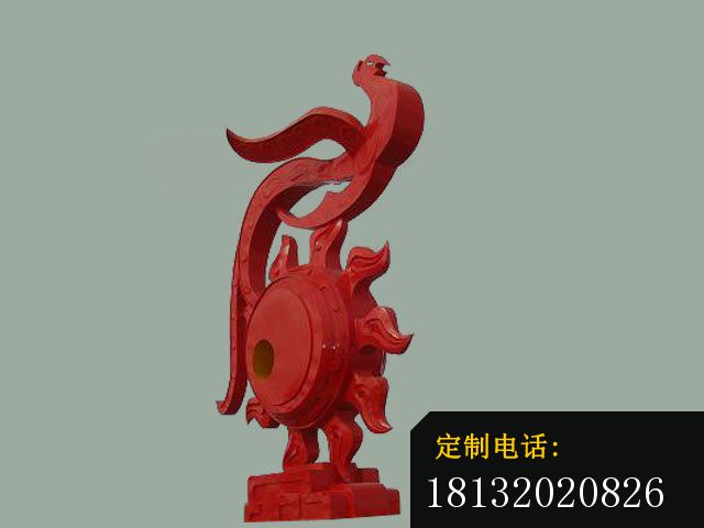 火凤凰雕塑广场不锈钢抽象雕塑_640*480