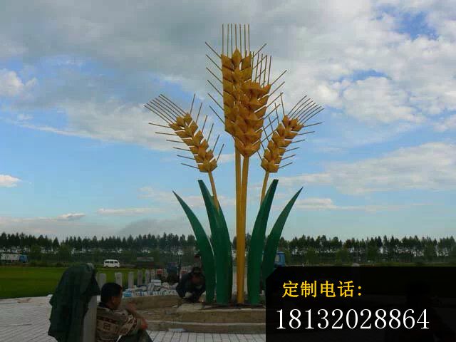 不锈钢麦子雕塑，不锈钢雕塑丰收_640*480