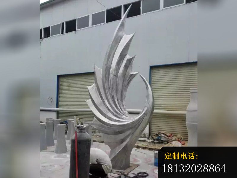 不锈钢鸟雕塑，不锈钢公园鸟雕塑 (2)_800*600