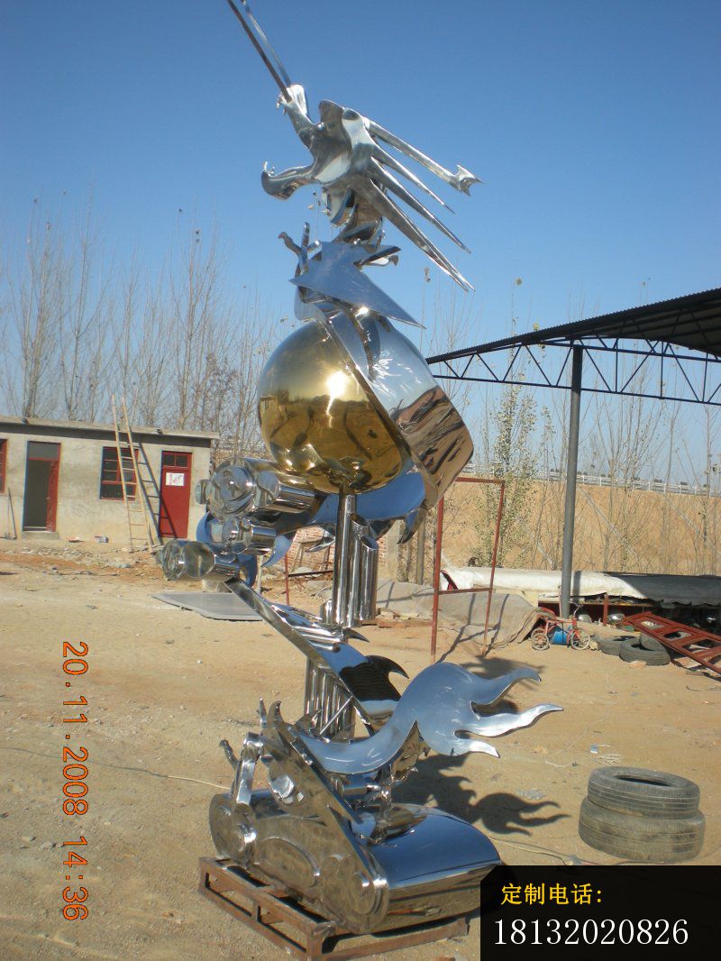 龙戏珠雕塑不锈钢抽象龙 (1)_800*1066