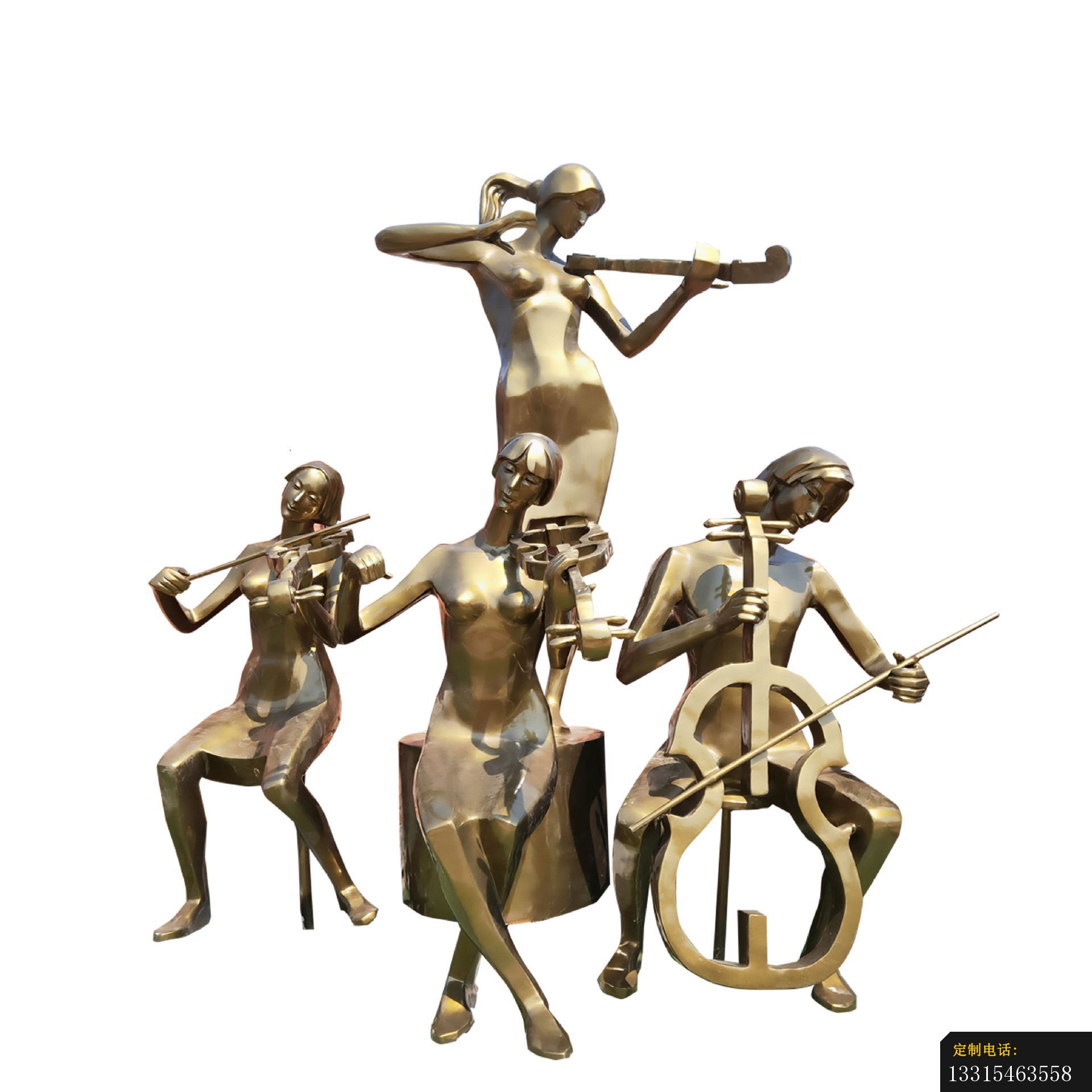 玻璃钢仿铜抽象音乐人物大型乐队音乐人物雕塑吹拉弹唱人物雕塑6056_1920*1920