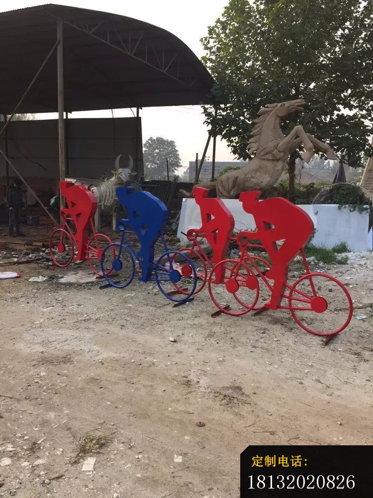骑自行车雕塑不锈钢抽象人物 (2)_750*1002