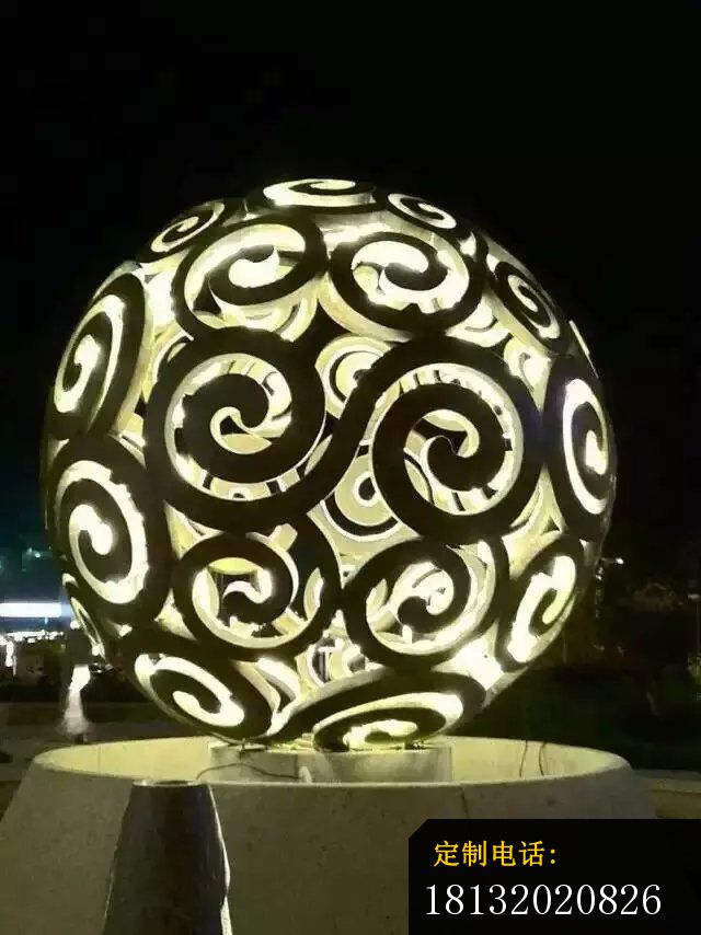 透光镂空球雕塑酒店不锈钢雕塑 (3)_640*854