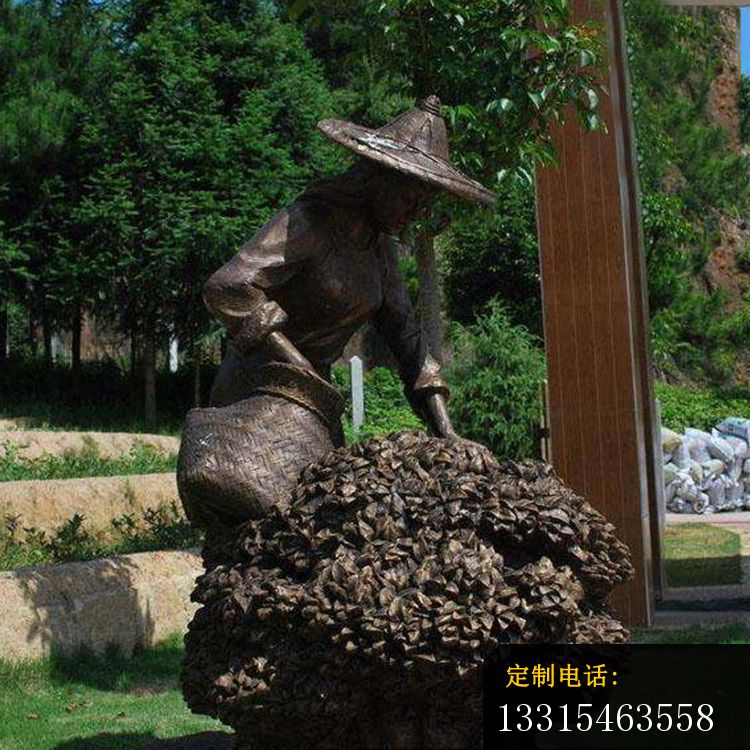 采茶叶的女孩铜雕公园小品铜雕 (2)_750*750