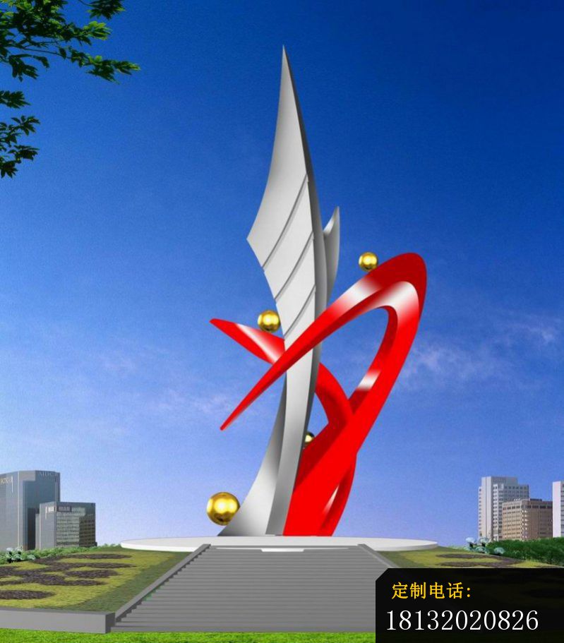 扬帆起航雕塑广场不锈钢雕塑_799*911