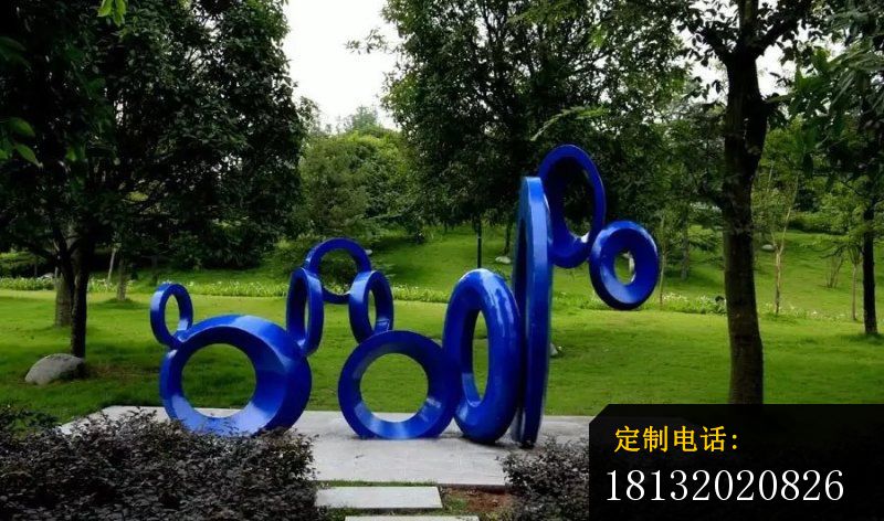 圆圈抽象雕塑公园不锈钢雕塑_800*472