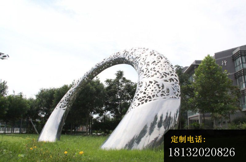 造型拱门雕塑公园不锈钢雕塑_800*528