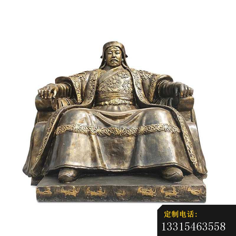 成吉思汗铜雕，古代名人铜雕_800*800