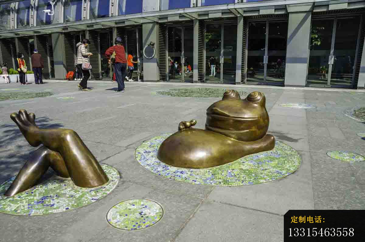 抽象卡通青蛙铜雕 广场景观雕塑 (2)_1200*797
