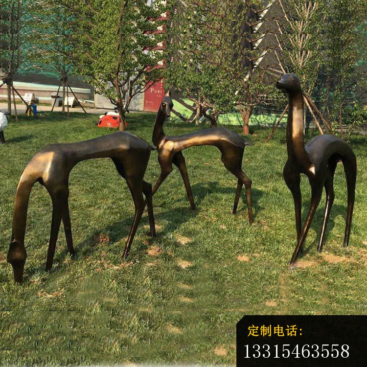 抽象鹿铜雕 小区动物铜雕 (2)_750*750