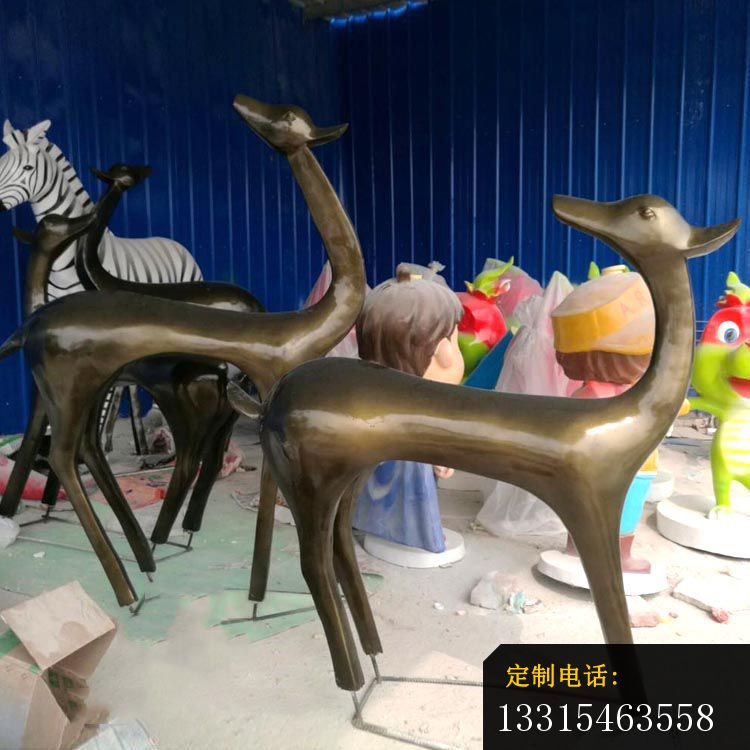抽象鹿铜雕 小区动物铜雕 (3)_750*750