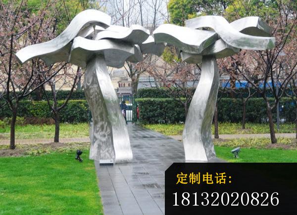 不锈钢抽象大树雕塑 公园景观雕塑_600*435