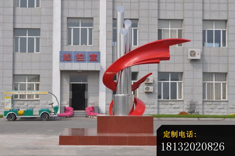 不锈钢抽象雕塑  不锈钢企业雕塑 (2)_800*531