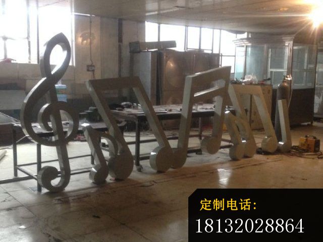 不锈钢音符雕塑，广场音乐符号不锈钢雕塑 (1)_640*480