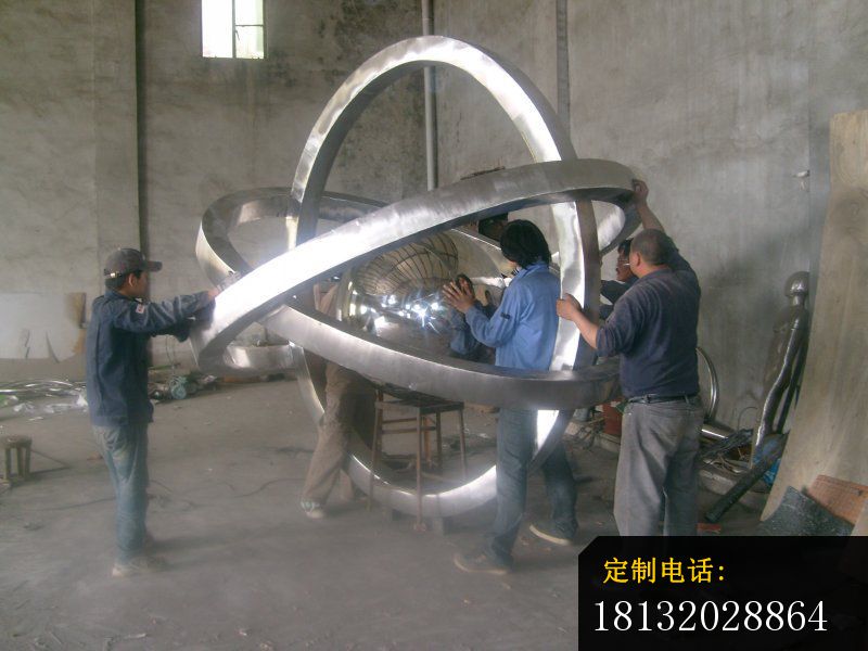 不锈钢圆环雕塑，不锈钢圆圈雕塑_800*600
