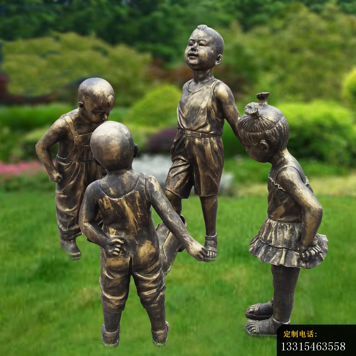 穿大鞋的小孩铜雕，公园小品铜雕 (4)_1200*1200