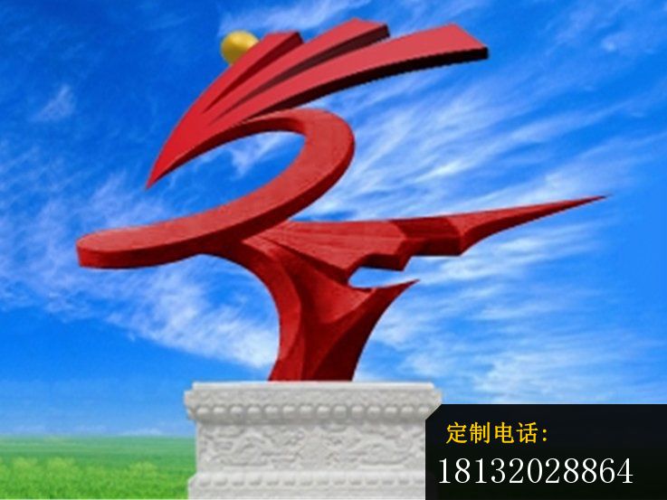 不锈钢展翅雕塑，企业不锈钢展翅雕塑_737*553