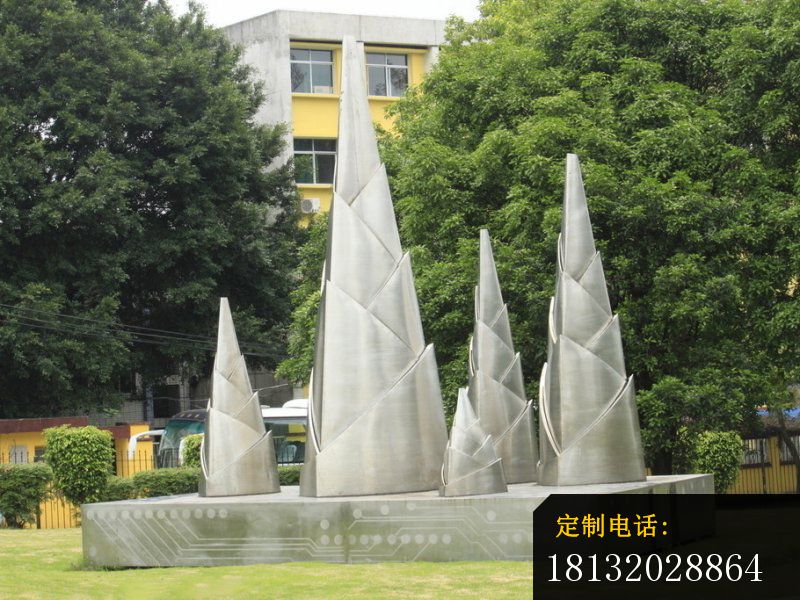 不锈钢竹笋雕塑，不锈钢雕塑_800*600