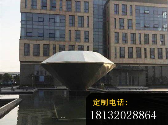 不锈钢钻石雕塑，不锈钢广场雕塑_546*409