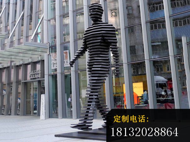 不锈网抽象人物雕塑，不锈钢广场抽象人物雕塑_606*454