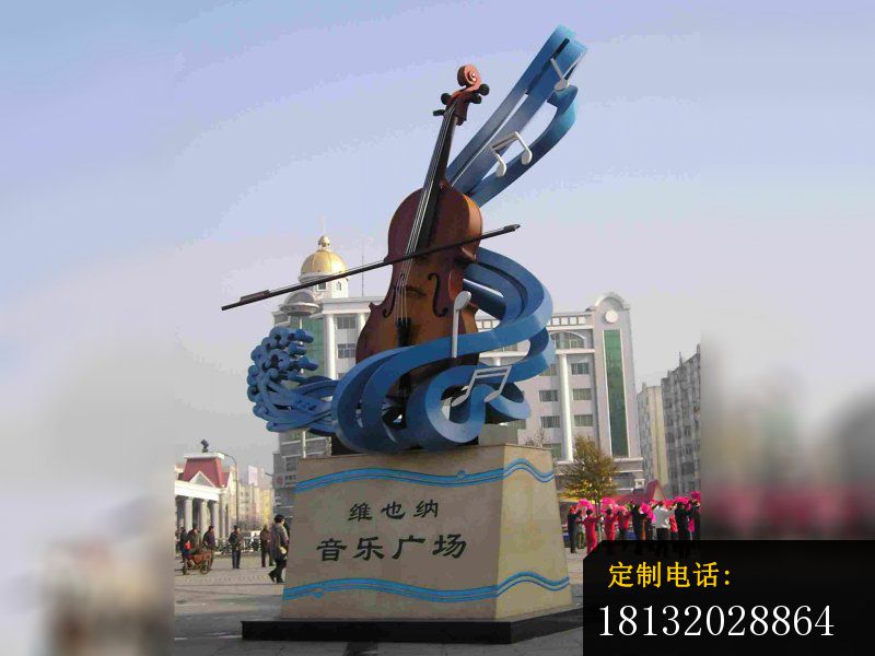 音乐广场雕塑，不锈钢音乐广场雕塑_800*600