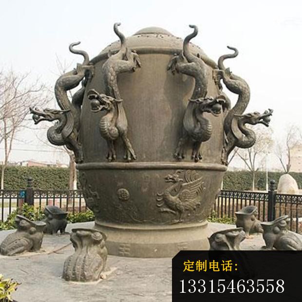 地动仪铜雕，广场景观铜雕_620*620