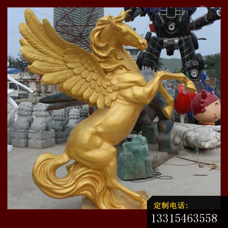 飞马铜雕，马到成功企业马雕塑 (2)_750*750