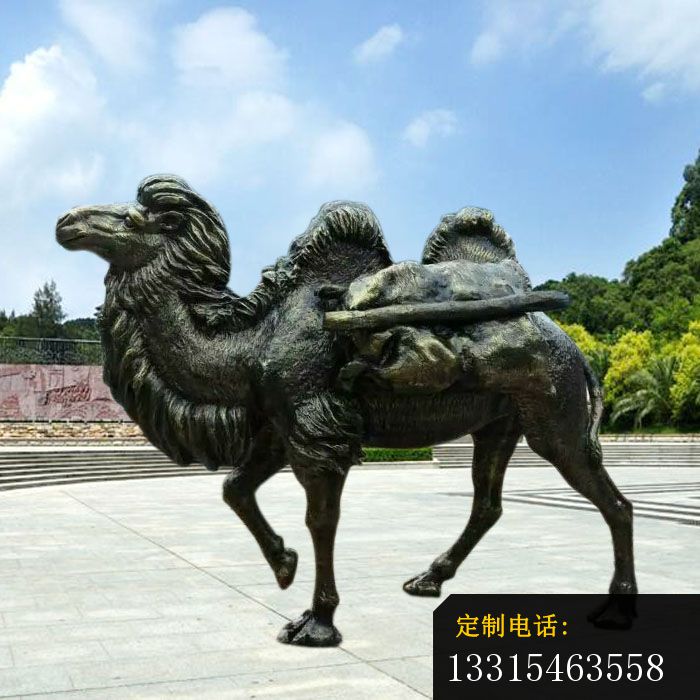 公园双峰骆驼铜雕，公园动物铜雕 (3)_700*700