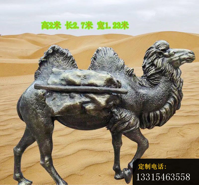 公园双峰骆驼铜雕，公园动物铜雕 (2)_800*742