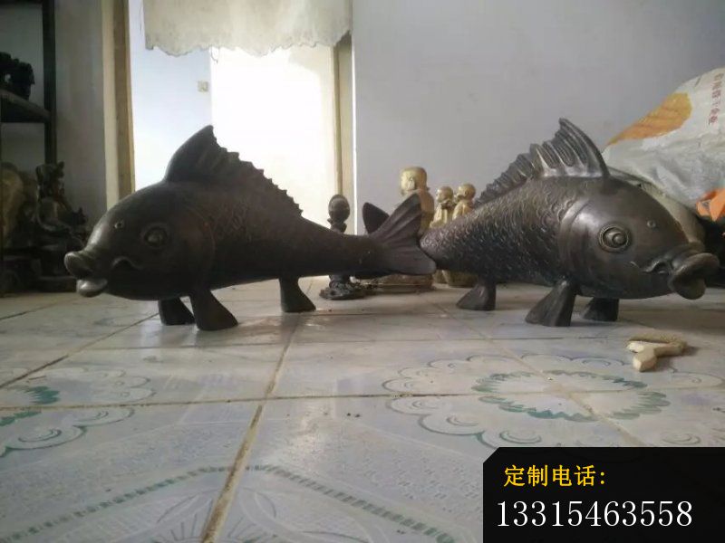 公园小鱼铜雕景观动物雕塑 (4)_800*600