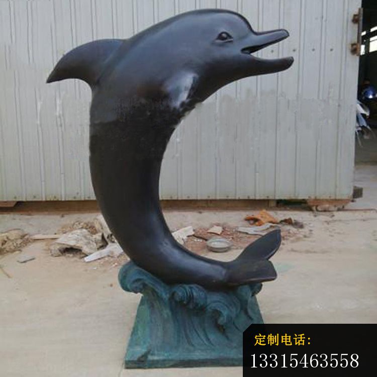 供应水景铜海豚动物雕塑 群雕浪花海豚玩耍摆件 厂家直销 可定制3236_750*750