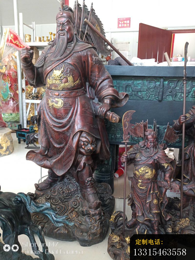 关公铜雕，宗教庙宇武财神铜雕_799*1066