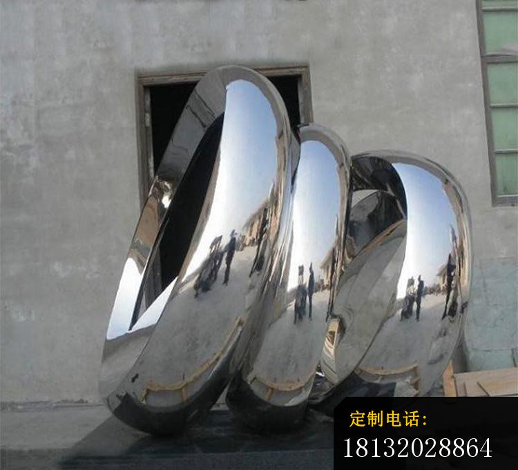 创意环形组合广场景观雕塑，不锈钢雕塑 (2)_750*681