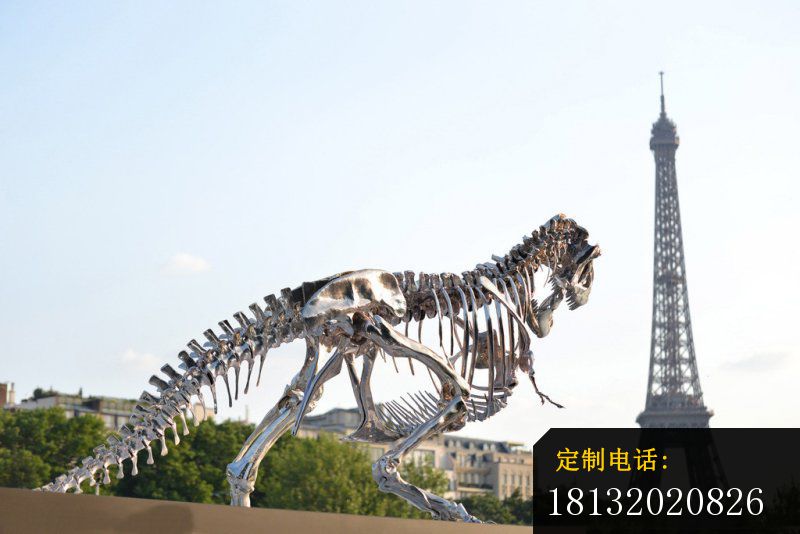 不锈钢恐龙化石雕塑 广场景观雕塑_800*534