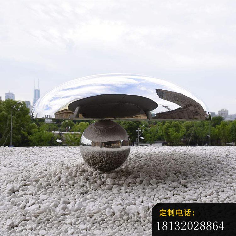 创意蘑菇雕塑，不锈钢雕塑_750*750