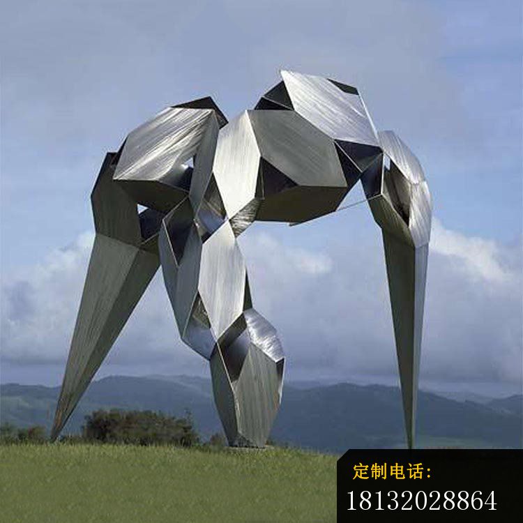 大型创意抽象鸟公园景观雕塑，不锈钢雕塑_750*750