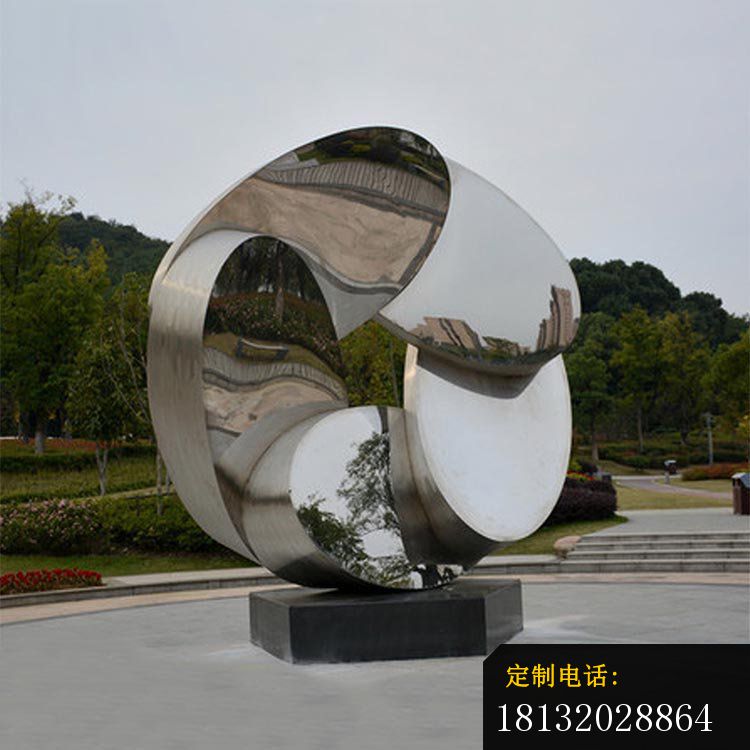 大型创意花朵公园景观雕塑，不锈钢雕塑_750*750